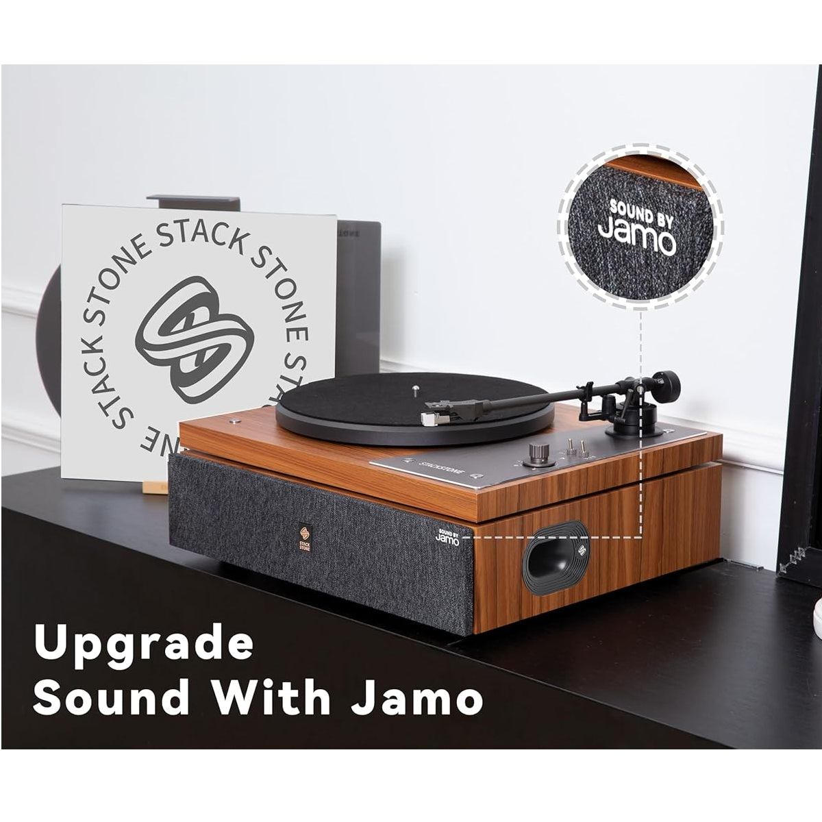 Stack Stone All In One Vintage Belt Drive Wooden Turntable