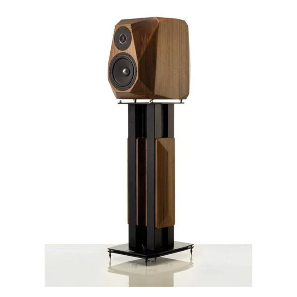 Diapason Astera Bookshelf Speakers 1 Pair with 4U Stands Silver 1 Pair (Handmade in Italy)