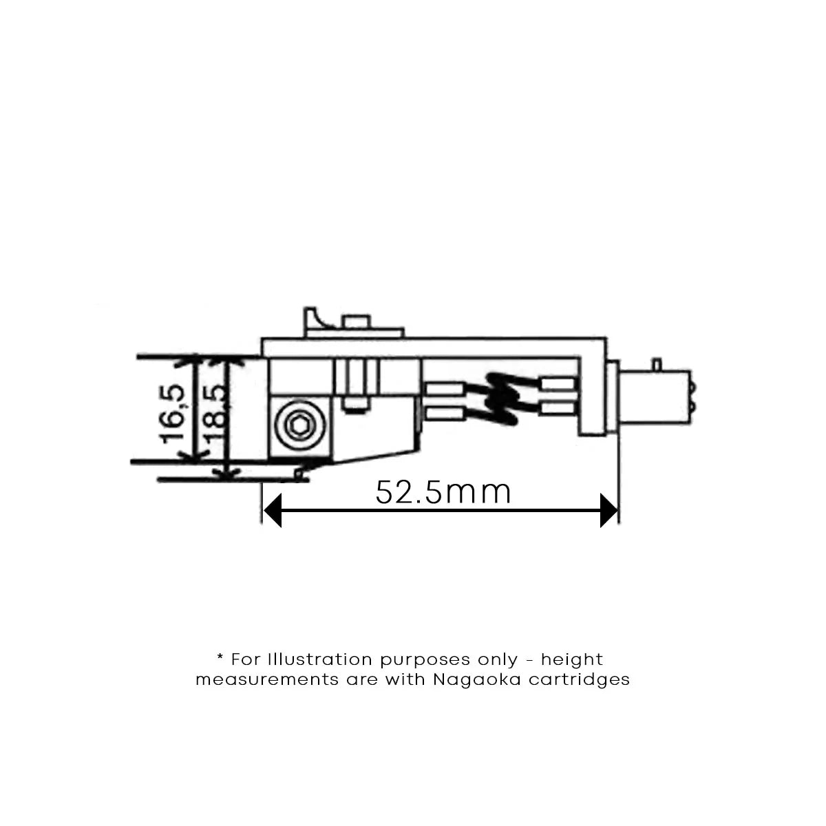 Nagaoka HS-AS-3P Turntable Headshell