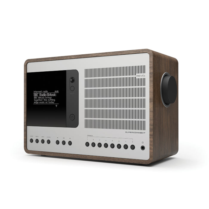 REVO SuperConnect Table Radio DAB/DAB+/FM Wireless Audio Playback (Real Wood Veneer)