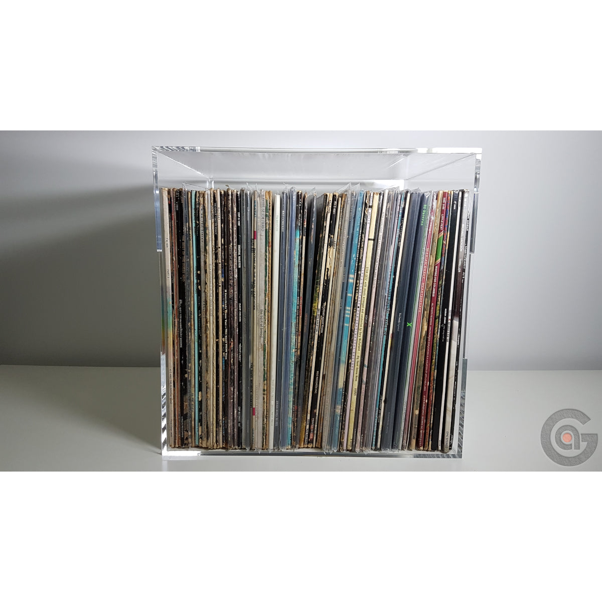 Groove Audio Clear Acrylic Vinyl Record Storage Box for LP and 12" Singles