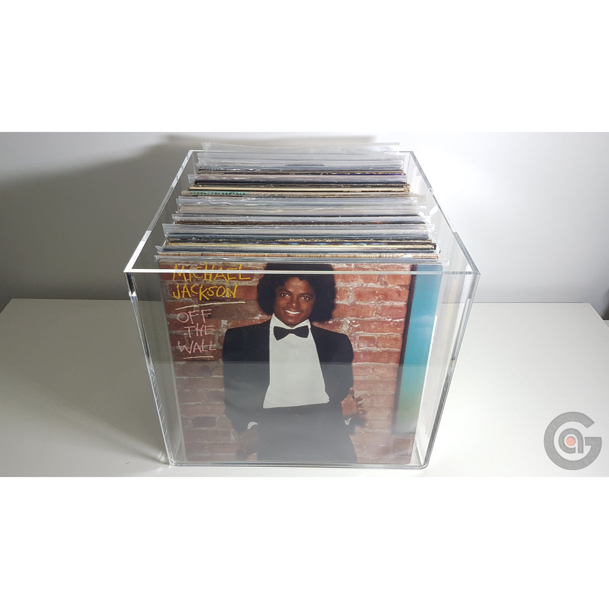 Groove Audio Clear Acrylic Vinyl Record Storage Box for LP and 12" Singles