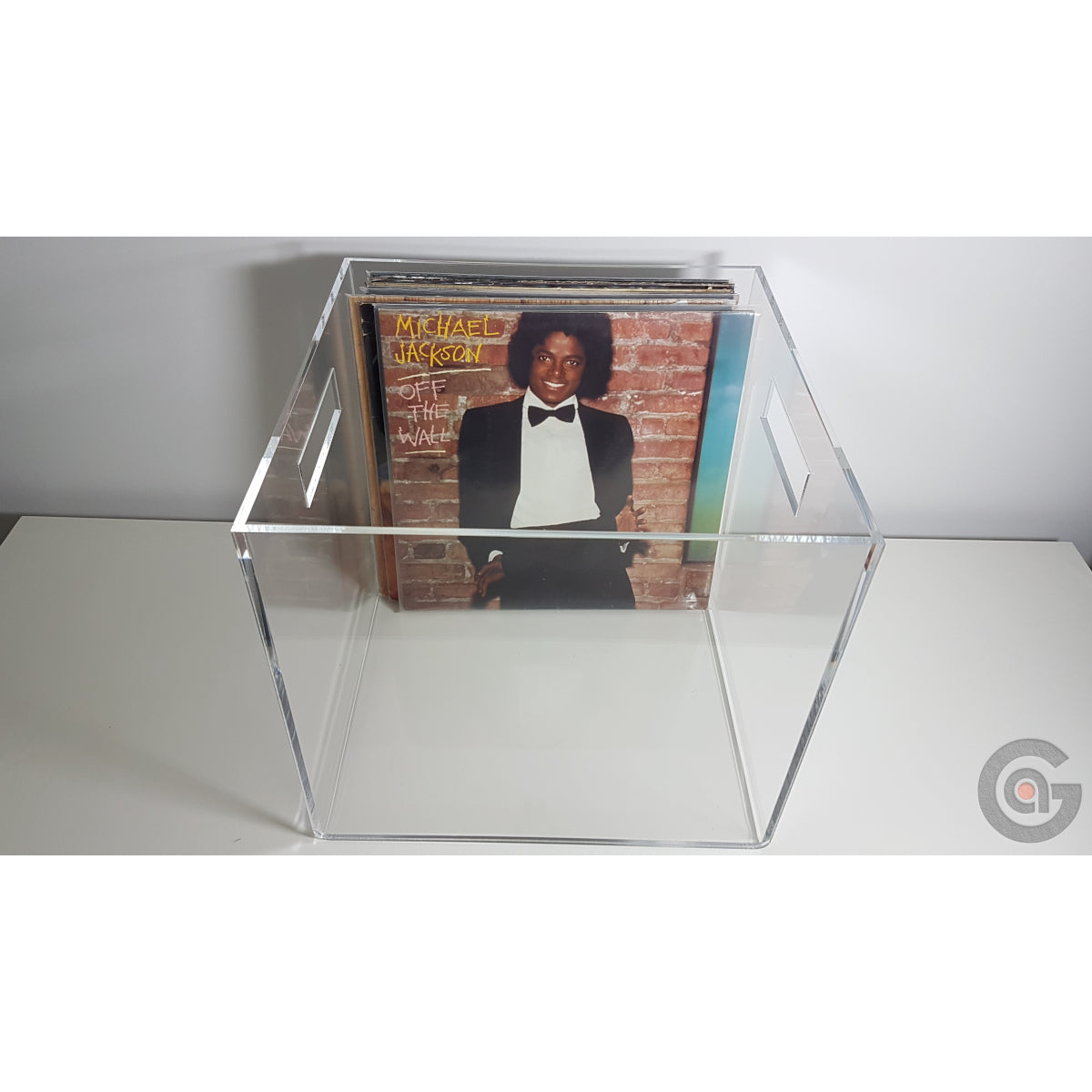 Groove Audio Clear Acrylic Vinyl Record Storage Box for LP and 12" Singles