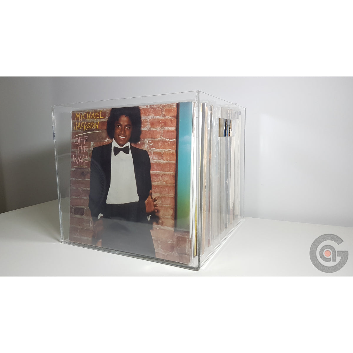 Groove Audio Clear Acrylic Vinyl Record Storage Box for LP and 12" Singles