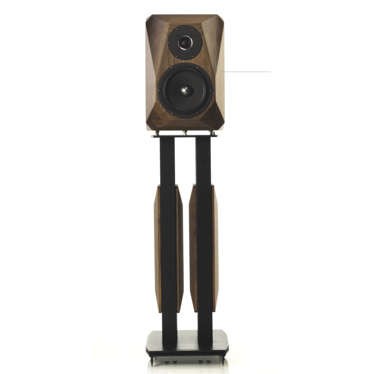 Diapason Astera Bookshelf Speakers 1 Pair with 4U Stands Silver 1 Pair (Handmade in Italy)
