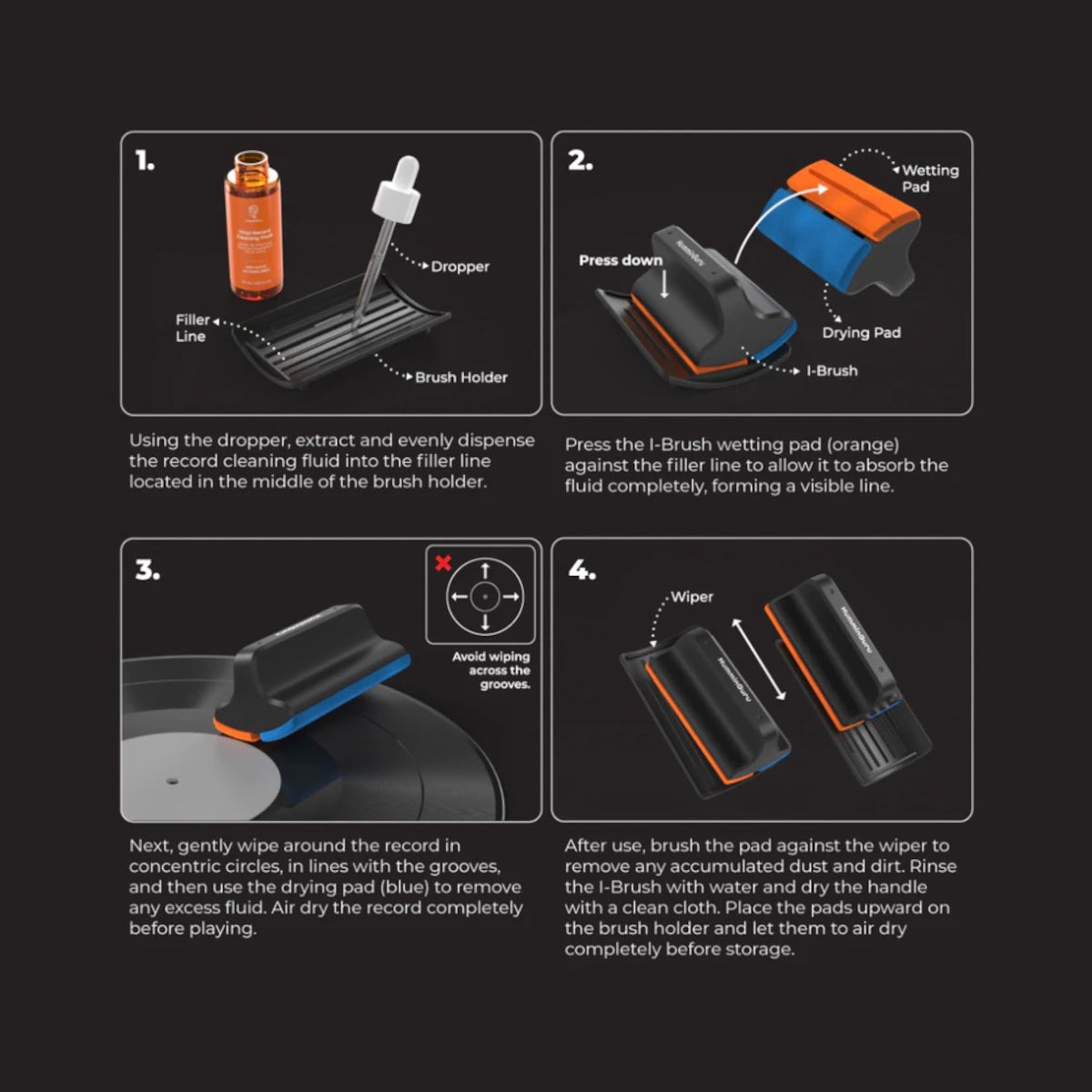 HumminGuru I-Brush Vinyl Record Cleaning Kit