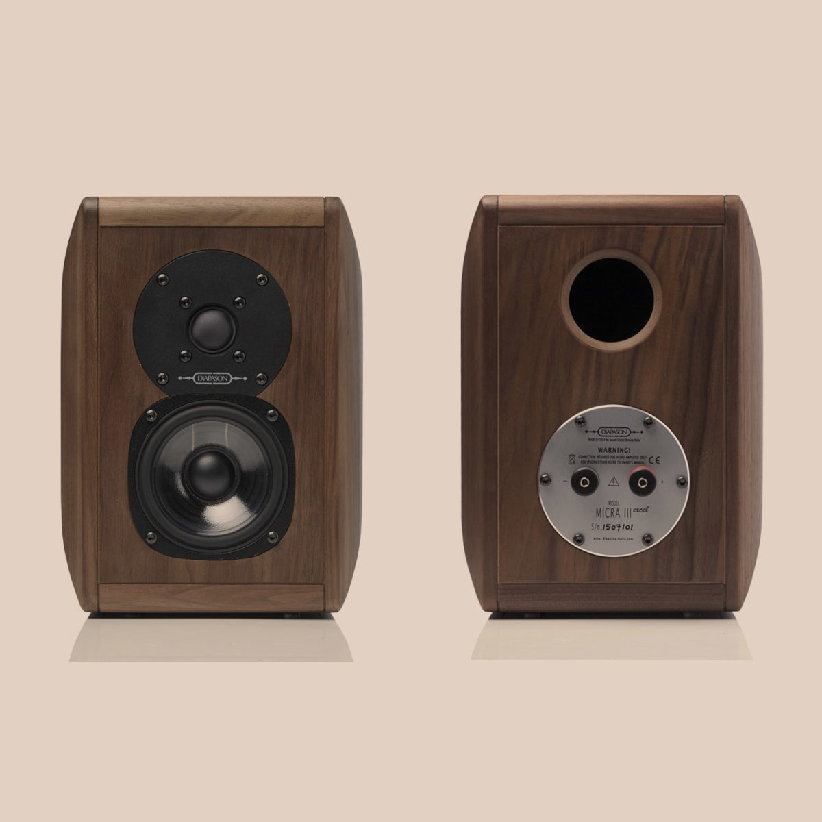 Diapason Micra III Excel High-End Bookshelf Speakers (Handmade in Italy)