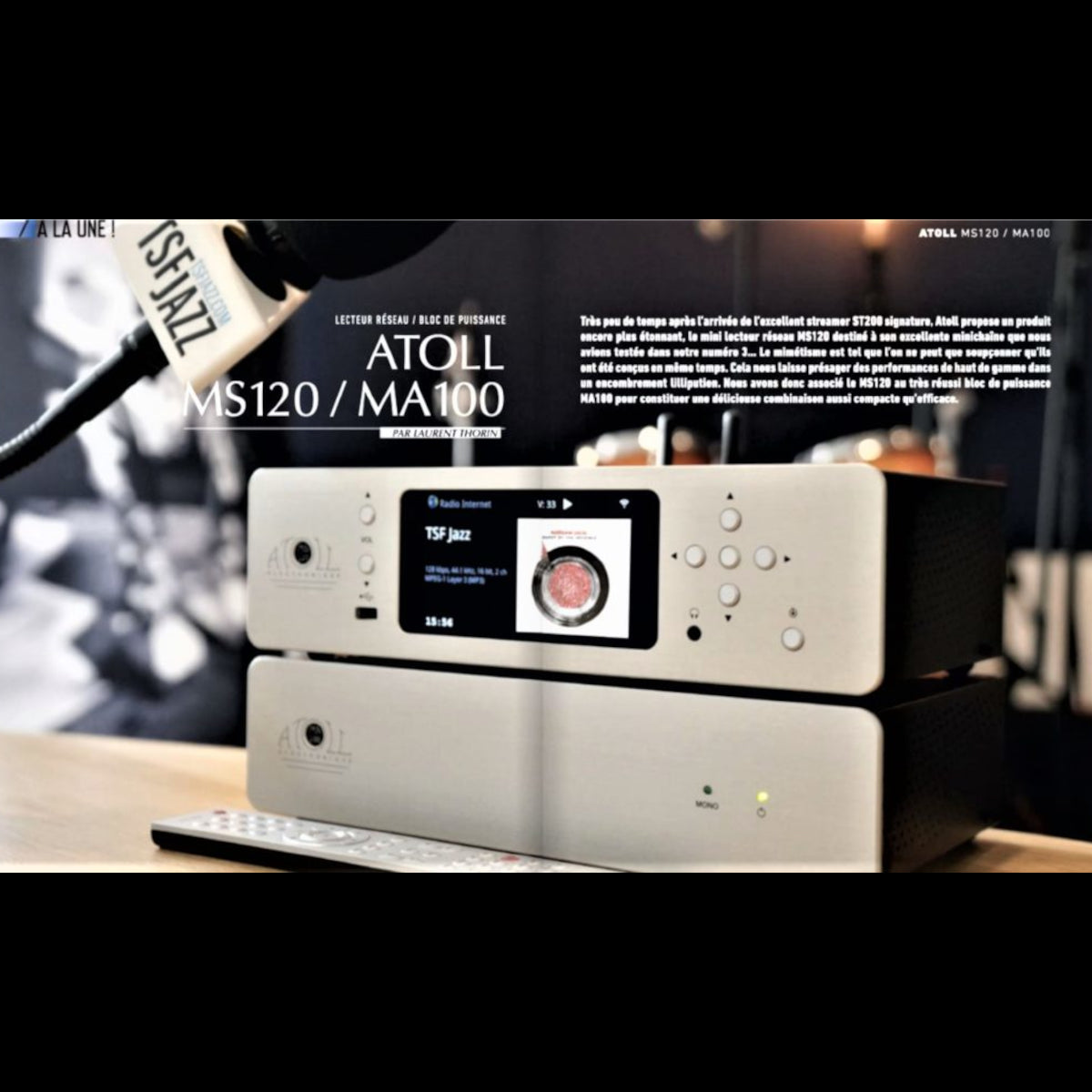 Compact all-in-one Hi-Fi system Atoll Streamer & Amplifier & Dynavoice Definition Bookshelf Speakers