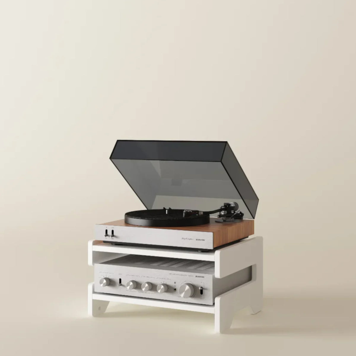 Bentolabs Aurala 140 White Vinyl Record + Hi-Fi Console