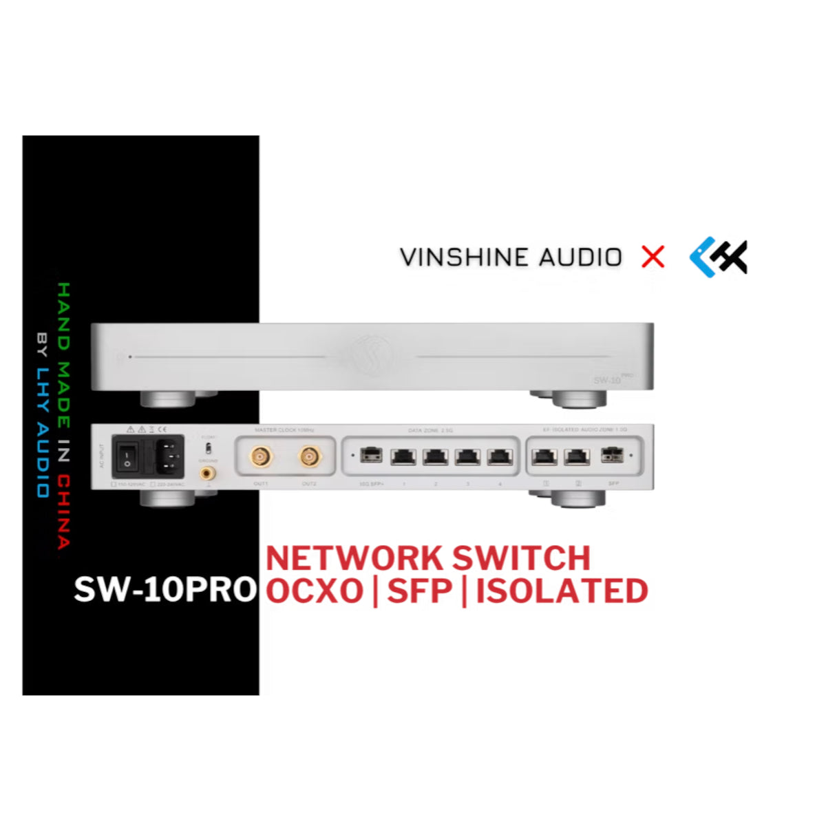 LHY SW-10PRO Audiophile Ethernet Switch with Integrated OCXO Master Clock