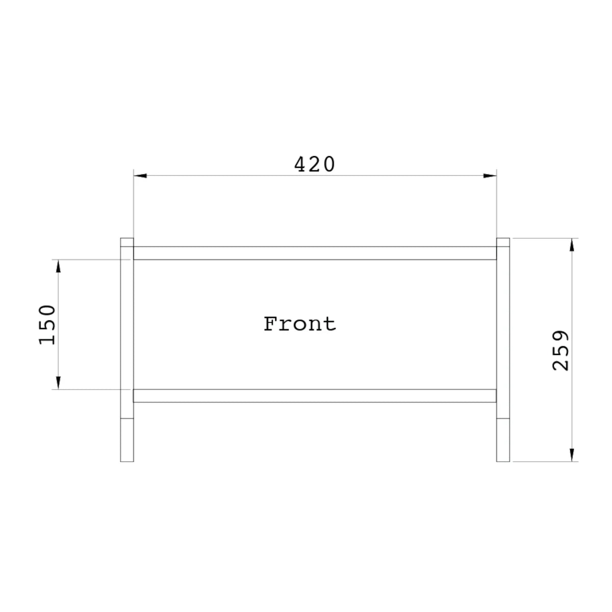 Bentolabs A120A Acrylic Record Player Shelf