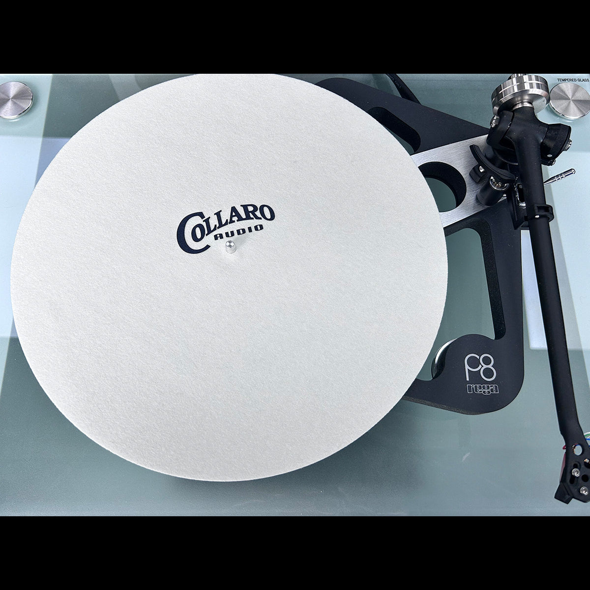 Collaro White Precision Cloth Turntable Mat (Hand Made in England)