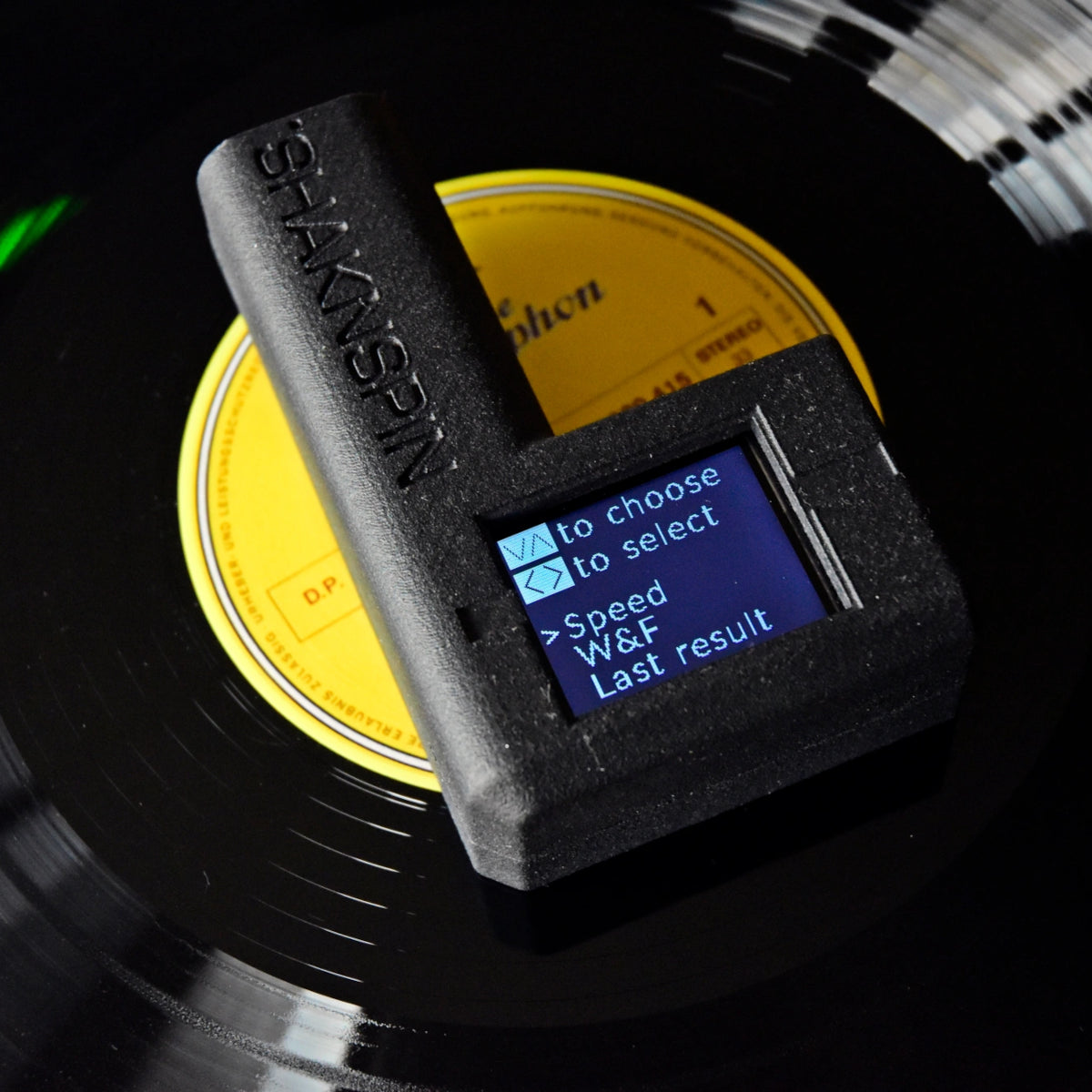 Shaknspin (MKI) speed and wow and flutter measurement device