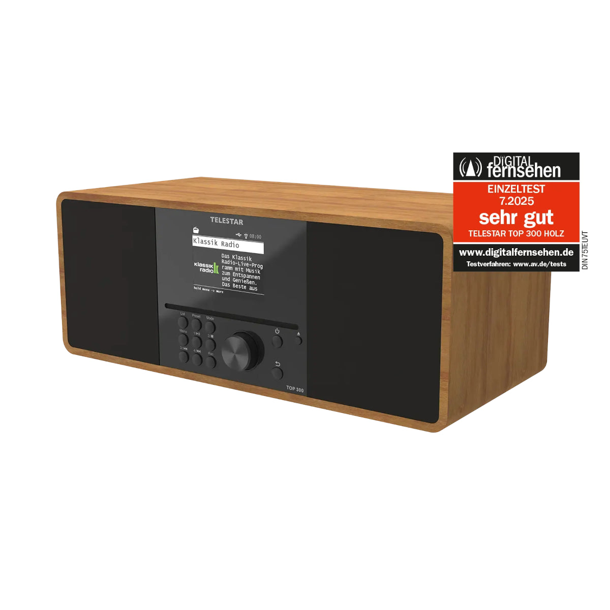 Telestar TOP 300 Wood Internet Digital Radio with Classic Look with CD Player
