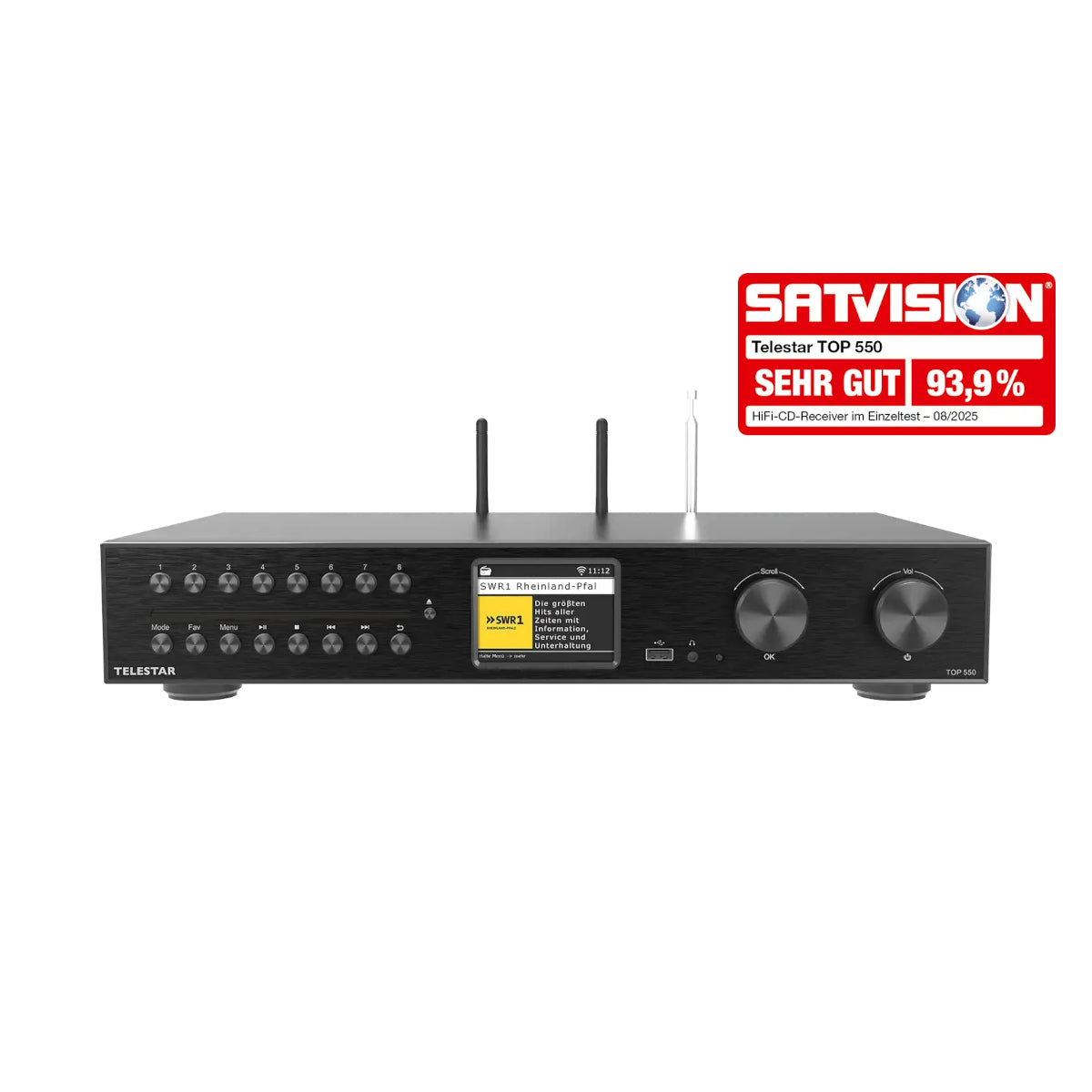 Telestar TOP 550 HiFi all-in-one system with CD player, Internet radio and Amplifier