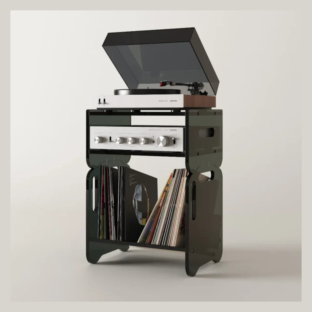 Bentolabs Prisma 140 Acrylic (GRAPHITE) Vinyl Record Hifi Shelf